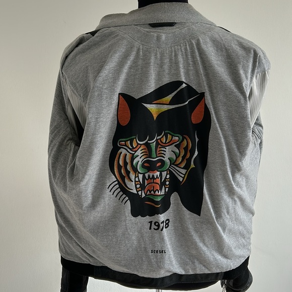 Men diesel leather jacket - Picture 12 of 15